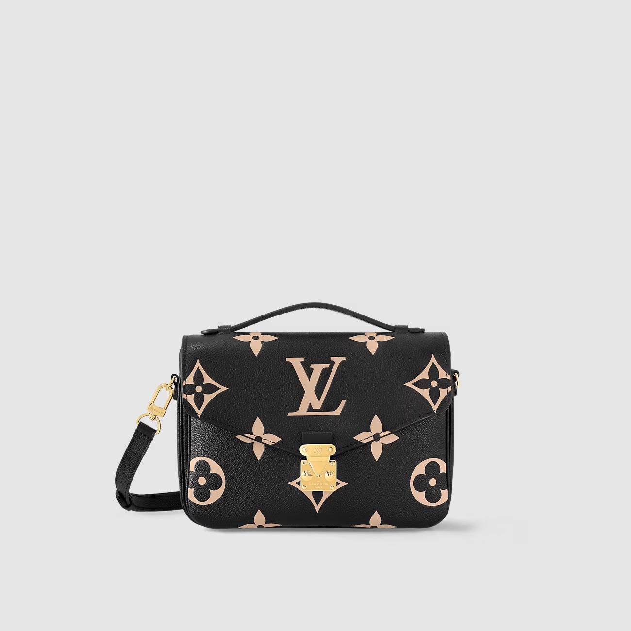 Túi Louis Vuitton Pochette Métis Nữ Da Bicolor Đen Be